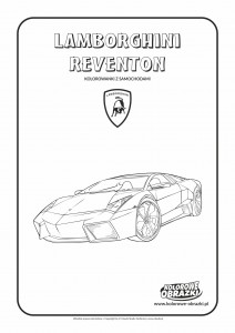 Kolorowanki dla dzieci - Pojazdy / Lamborghini Reventon. Kolorowanka z Lamborghini Reventon