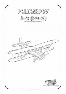 Kolorowanki dla dzieci - Pojazdy / Polikarpov U-2 (Po-2). Kolorowanka z Polikarpovem U-2 (Po-2)